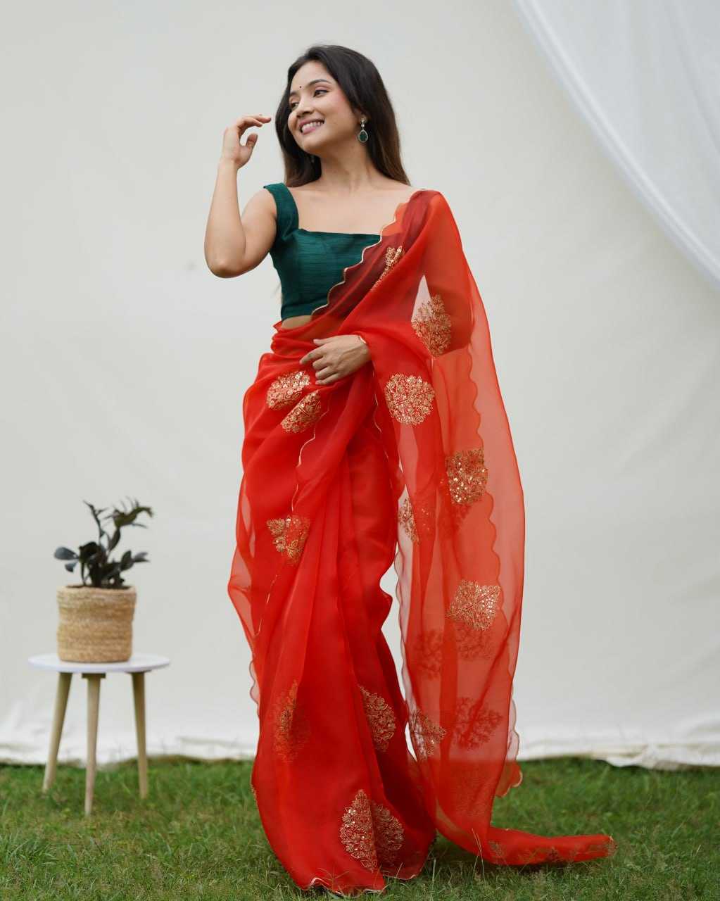 Organza  Sarees Rvsg  Vidhya  Saree