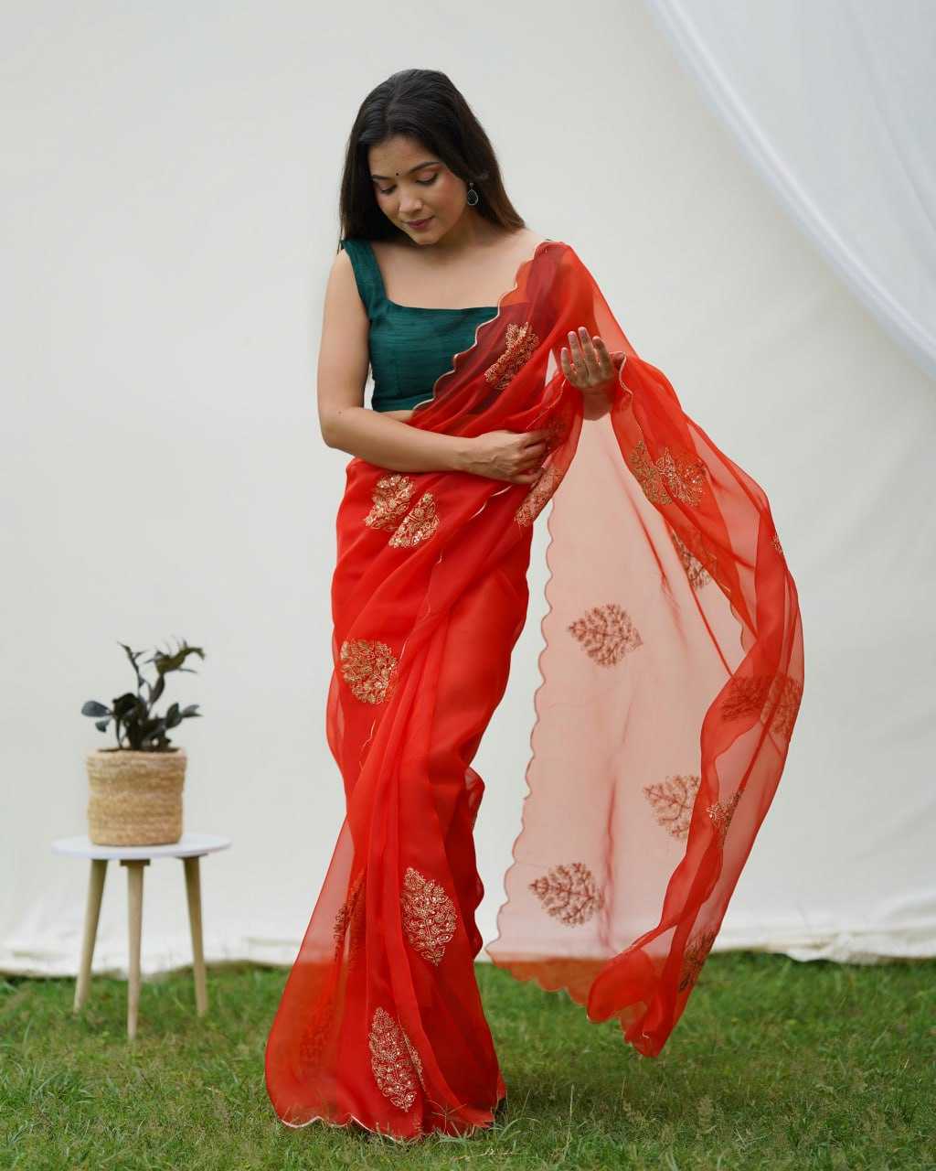 Organza  Sarees Rvsg  Vidhya  Saree