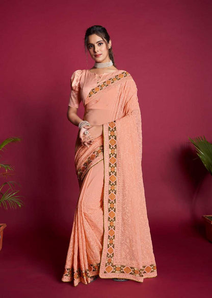 Organza  Sarees Rvsg Rasmalai Sequence  Saree