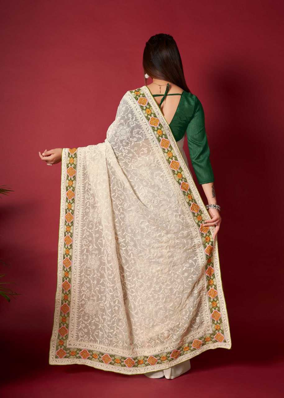 Organza  Sarees Rvsg Rasmalai Sequence  Saree