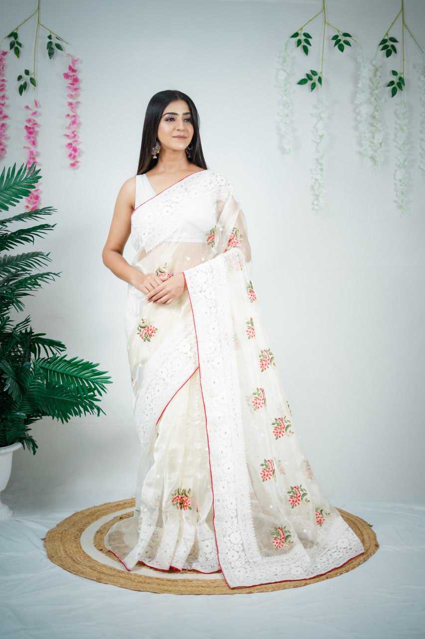 Organza  Sarees Rvsg Patralekha Sequence  Saree