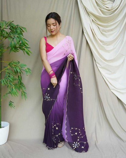 Organza  Sarees Rvsg Nutan Sequence  Saree