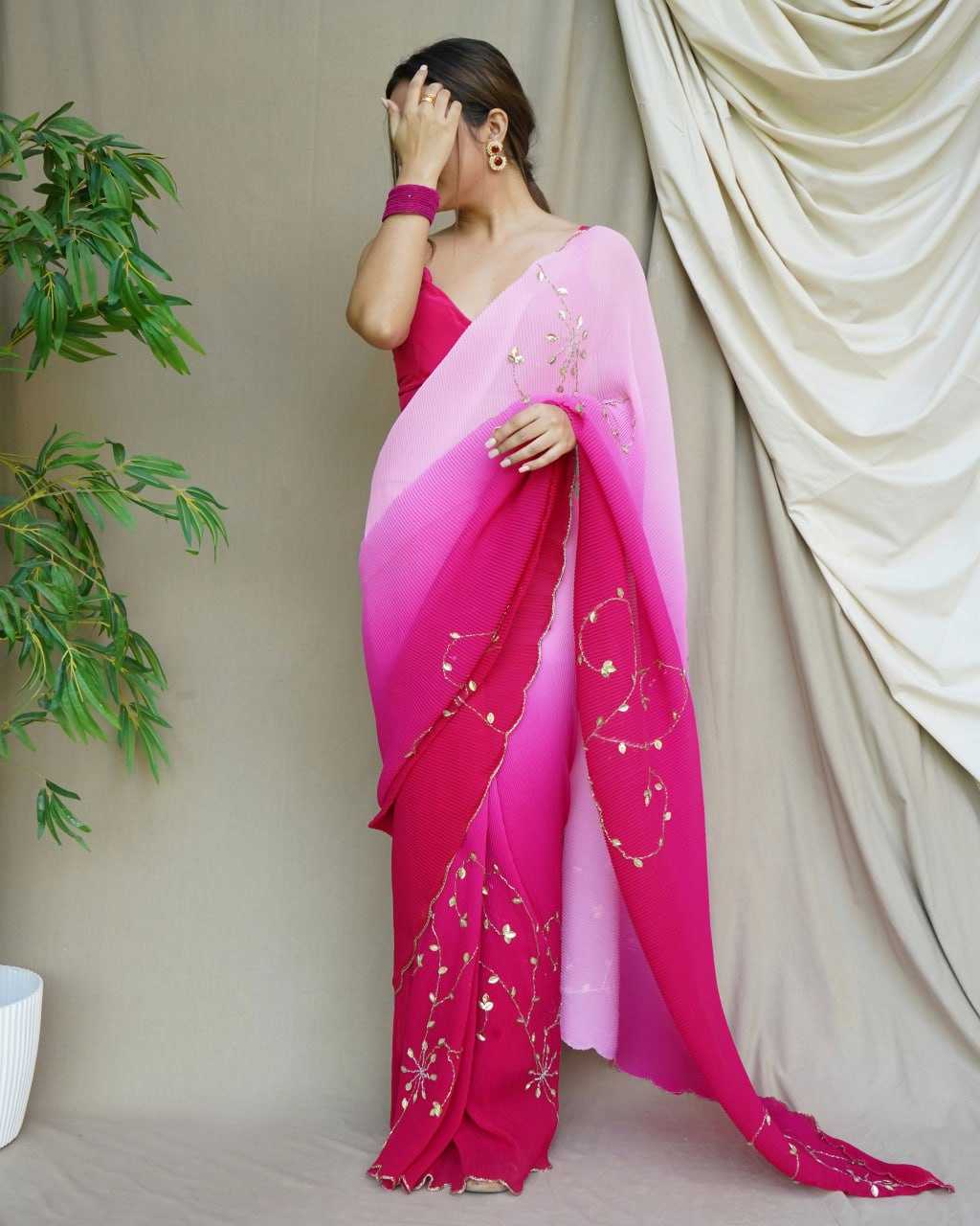 Organza  Sarees Rvsg Nutan Sequence  Saree