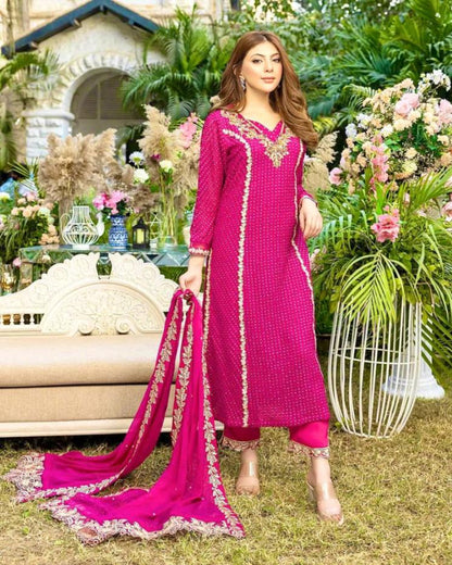 Faux Georgette  Hkc 1590  Suit