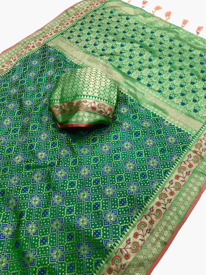 Banarasi Kesh182 Glanza Silk Sarees  Banarasi Patola Traditional Sarees