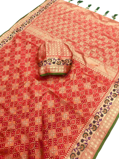 Banarasi Kesh182 Glanza Silk Sarees  Banarasi Patola Traditional Sarees