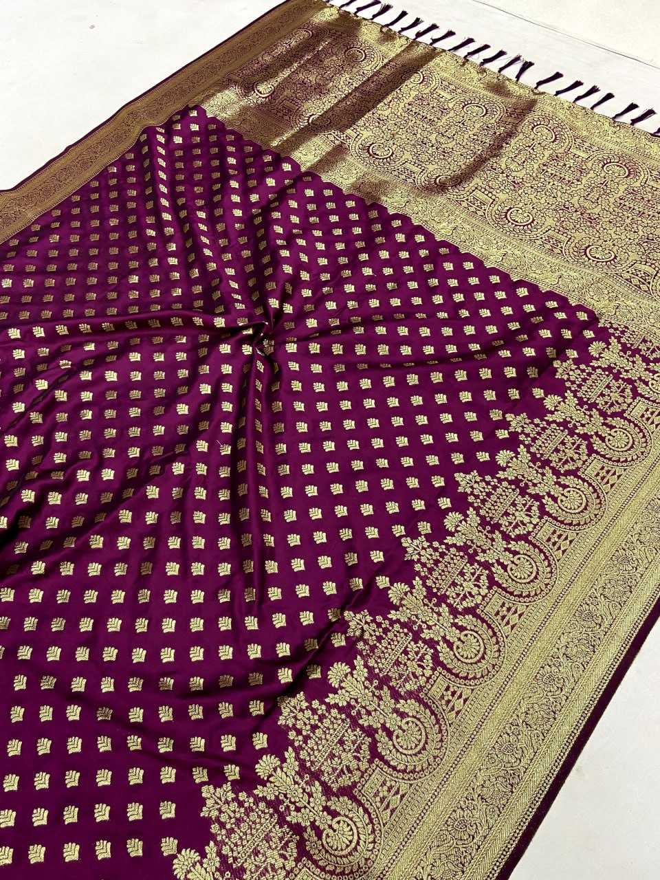 Banarasi Silk Kesh182 Tulsi - 2 Silk Sarees  Banarasi Silk Handlom Pure Ziri Silk Sarees