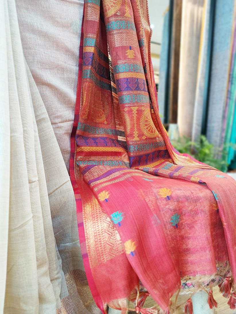 Banarasi Silk Sarees Mud Pashwa  Sarees