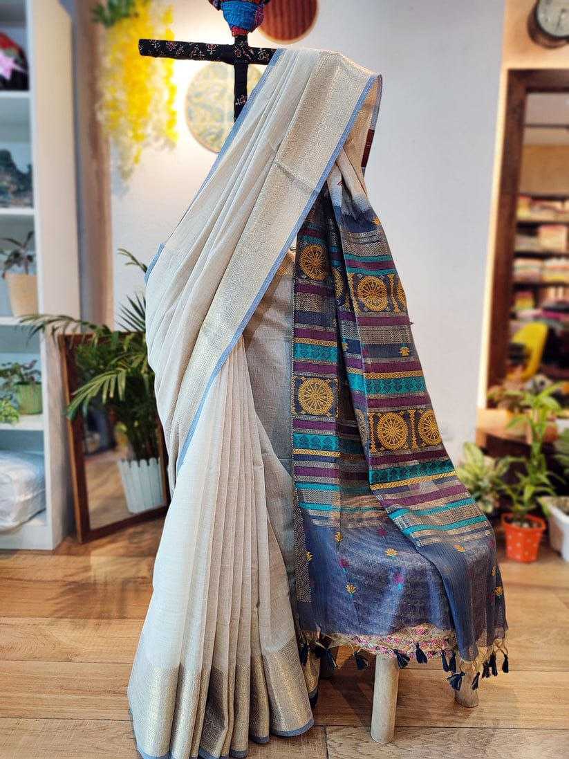 Banarasi Silk Sarees Mud Pashwa  Sarees