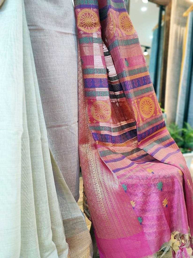 Banarasi Silk Sarees Mud Pashwa  Sarees