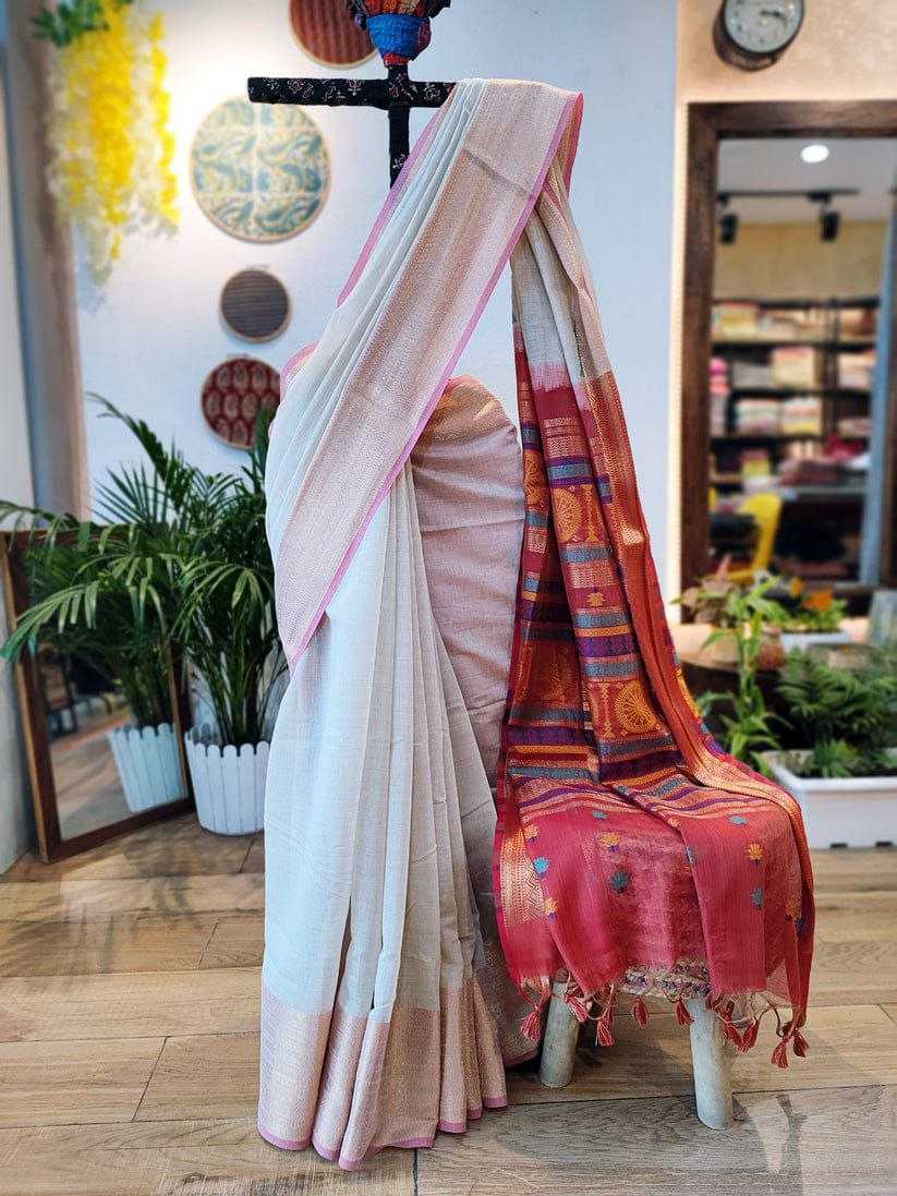 Banarasi Silk Sarees Mud Pashwa  Sarees