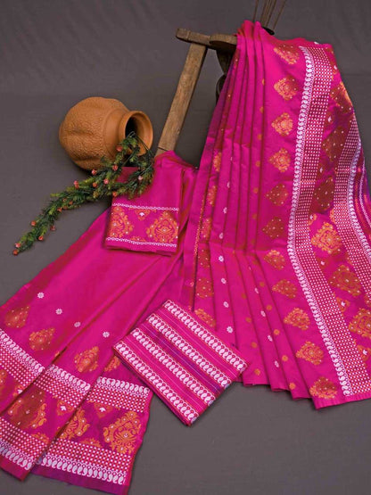 Banarasi Soft Silk Ras Mekhela01 Silk Sarees  Banarasi Silk Soft Silk Traditional Saree E