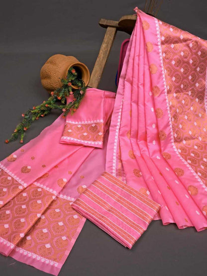 Banarasi Soft Silk Ras Mekhela02 Silk Sarees  Banarasi Silk Soft Silk Traditional Saree E