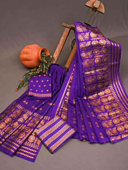 Banarasi Soft Silk Ras Mekhela03 Silk Sarees  Banarasi Silk Soft Silk Traditional Saree E