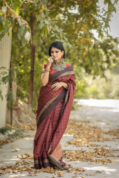 Banarasi Soft Silk Ras Multi Chex Silk Sarees  Banarasi Silk Soft Silk Traditional Saree E