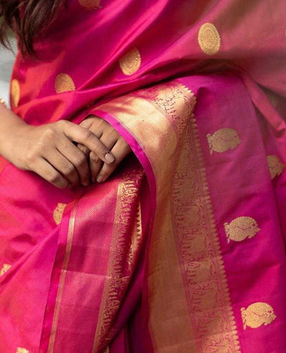 Banarasi Soft Silk Ras Roshni Pink Silk Sarees  Banarasi Silk Soft Silk Traditional Sarees