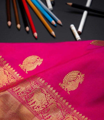 Banarasi Soft Silk Ras Roshni Pink Silk Sarees  Banarasi Silk Soft Silk Traditional Sarees