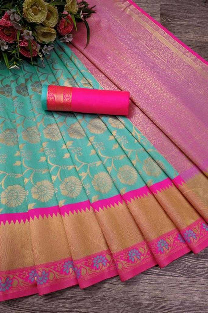 Banarasi Soft Silk Ras Rozmin Silk Sarees  Banarasi Silk Soft Silk Traditional Sarees