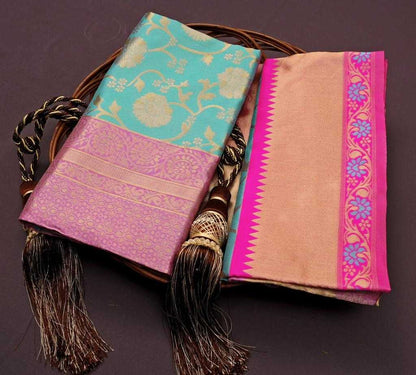 Banarasi Soft Silk Ras Rozmin Silk Sarees  Banarasi Silk Soft Silk Traditional Sarees