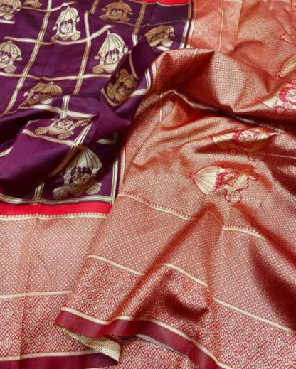 Banarasi Soft Silk Ras Tempal Silk Sarees  Banarasi Silk Soft Silk Traditional Sarees