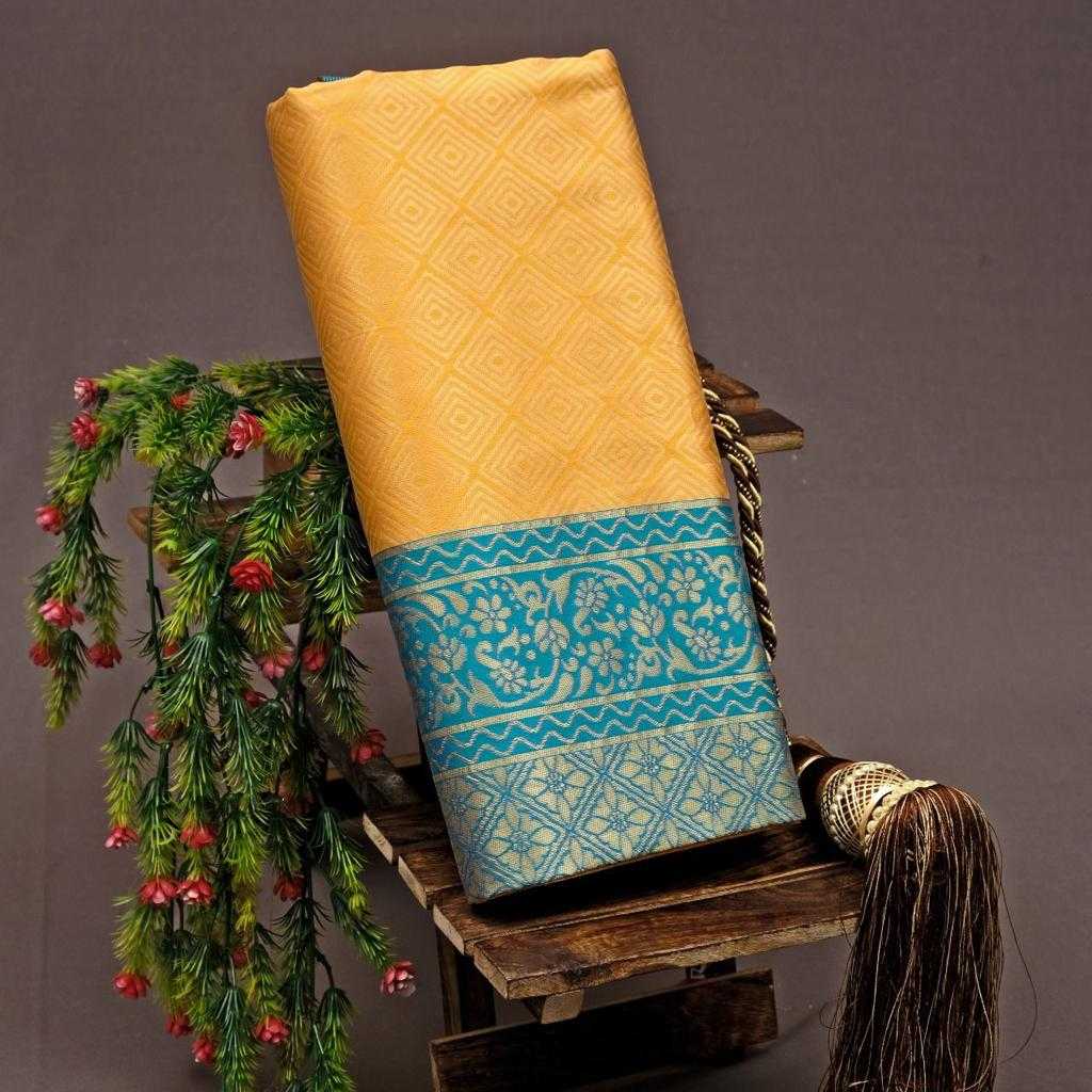 Banarasi Soft Silk Ras Vinayak Yellow Silk Sarees  Banarasi Silk Soft Silk Traditional Sarees