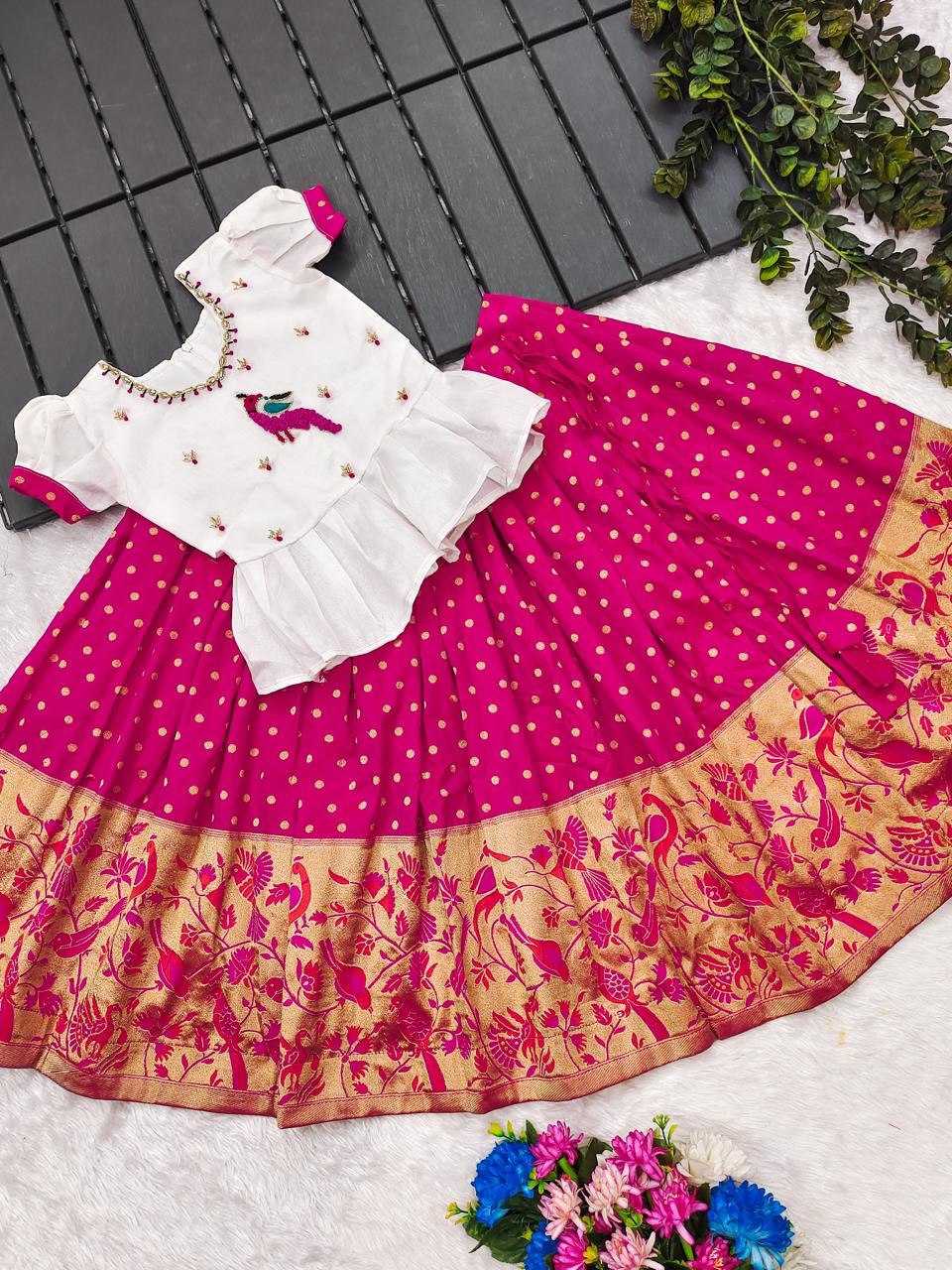 Banarasi Soft Silk Ref 14 Kids Wear  Kids Lehengas