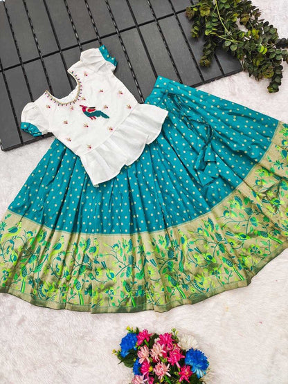 Banarasi Soft Silk Ref 14 Kids Wear  Kids Lehengas