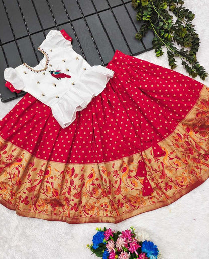 Banarasi Soft Silk Ref 14 Kids Wear  Kids Lehengas