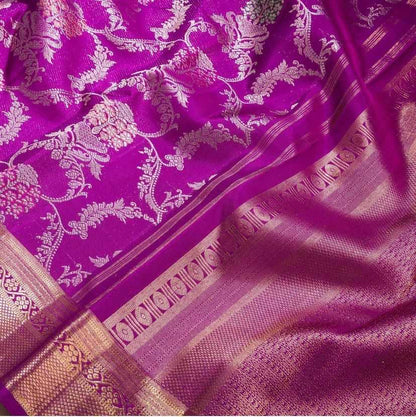 Banarasi Soft Silk Rin188 Roopam8 Silk Sarees  Banarasi Silk Pure Zari Silk Purple Silk Wedding Outfits Sarees