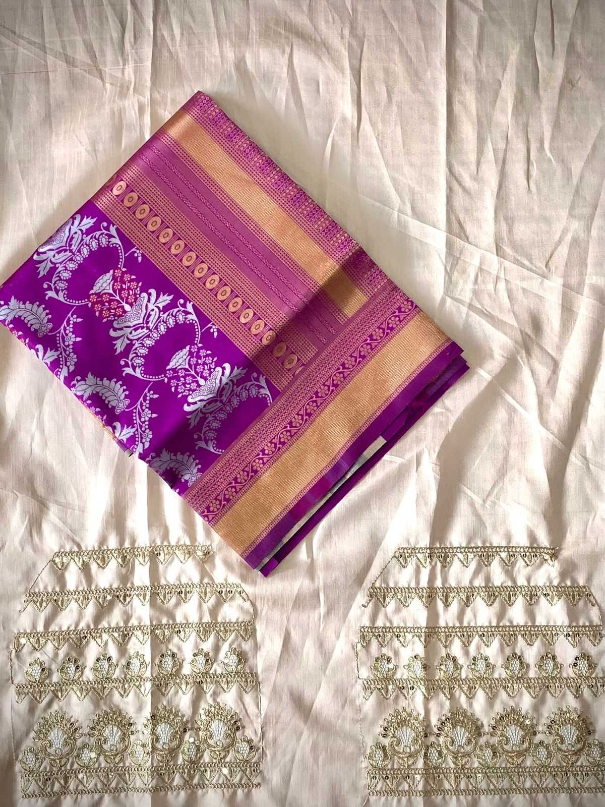 Banarasi Soft Silk Rin188 Roopam8 Silk Sarees  Banarasi Silk Pure Zari Silk Purple Silk Wedding Outfits Sarees