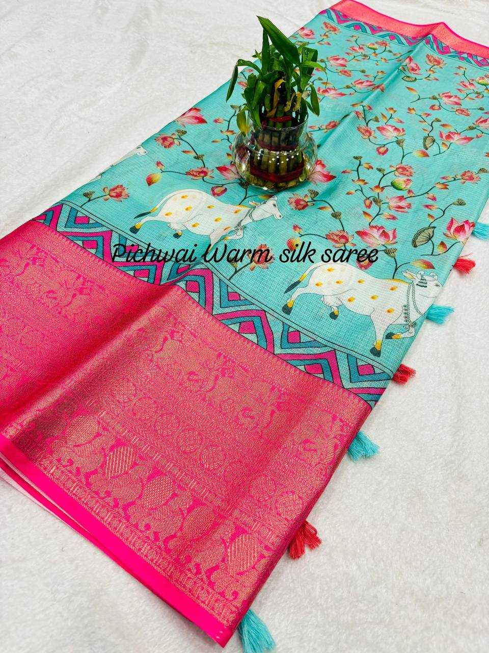 Banarasi Warm Silk Rie 08 Sarees  Printed Ladies Kalamakri Sarees