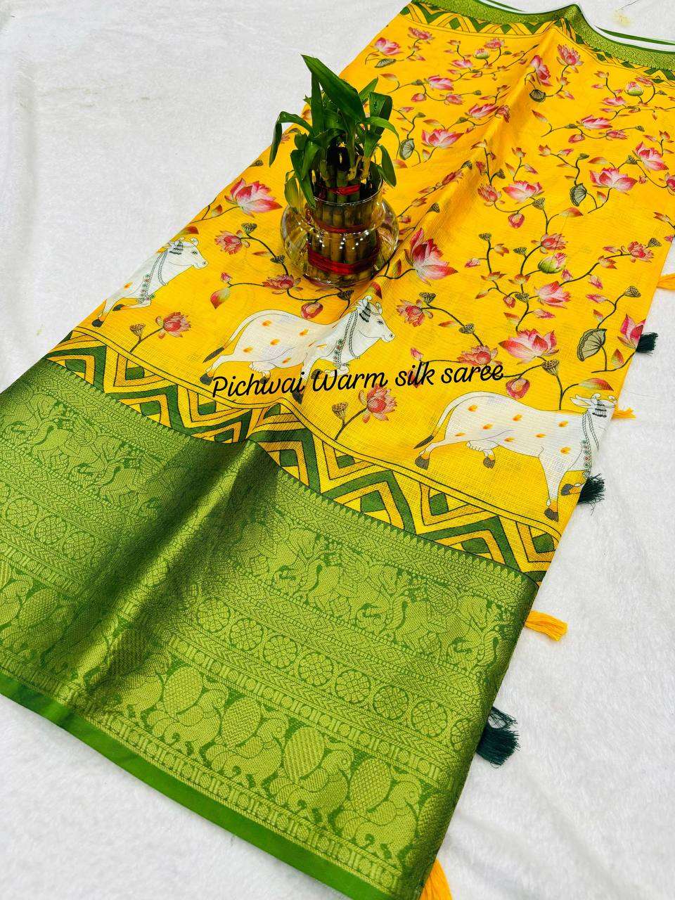 Banarasi Warm Silk Rie 08 Sarees  Printed Ladies Kalamakri Sarees