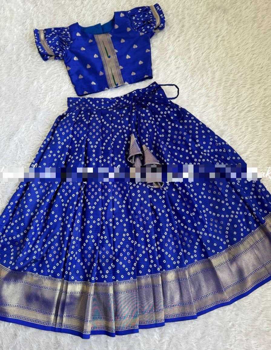 Bandhani Silk Ref Meena Kids Wear  Kids Lehengas