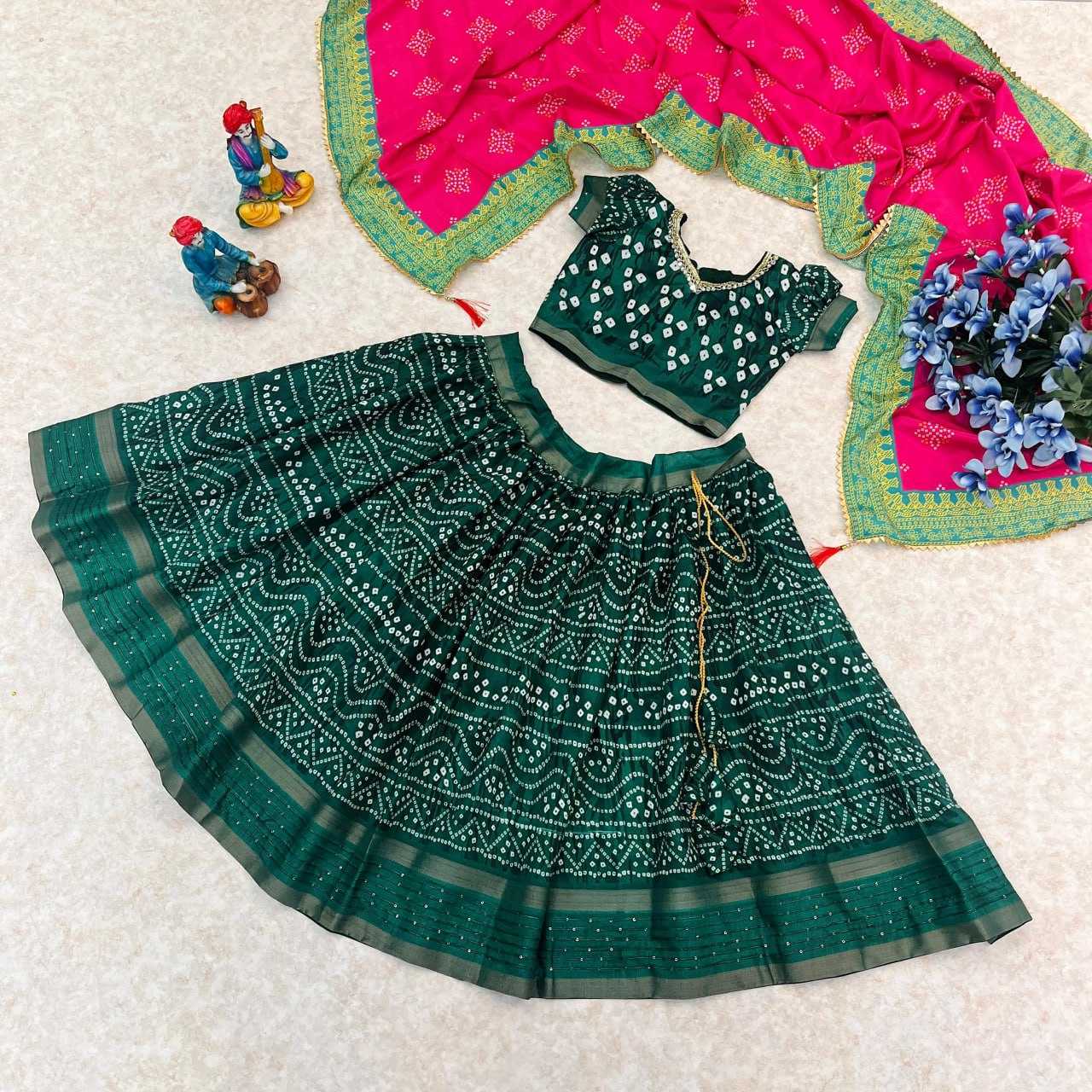 Bandhani Silk Rin115 Ref35 Kids Wear  Kids Lehengas