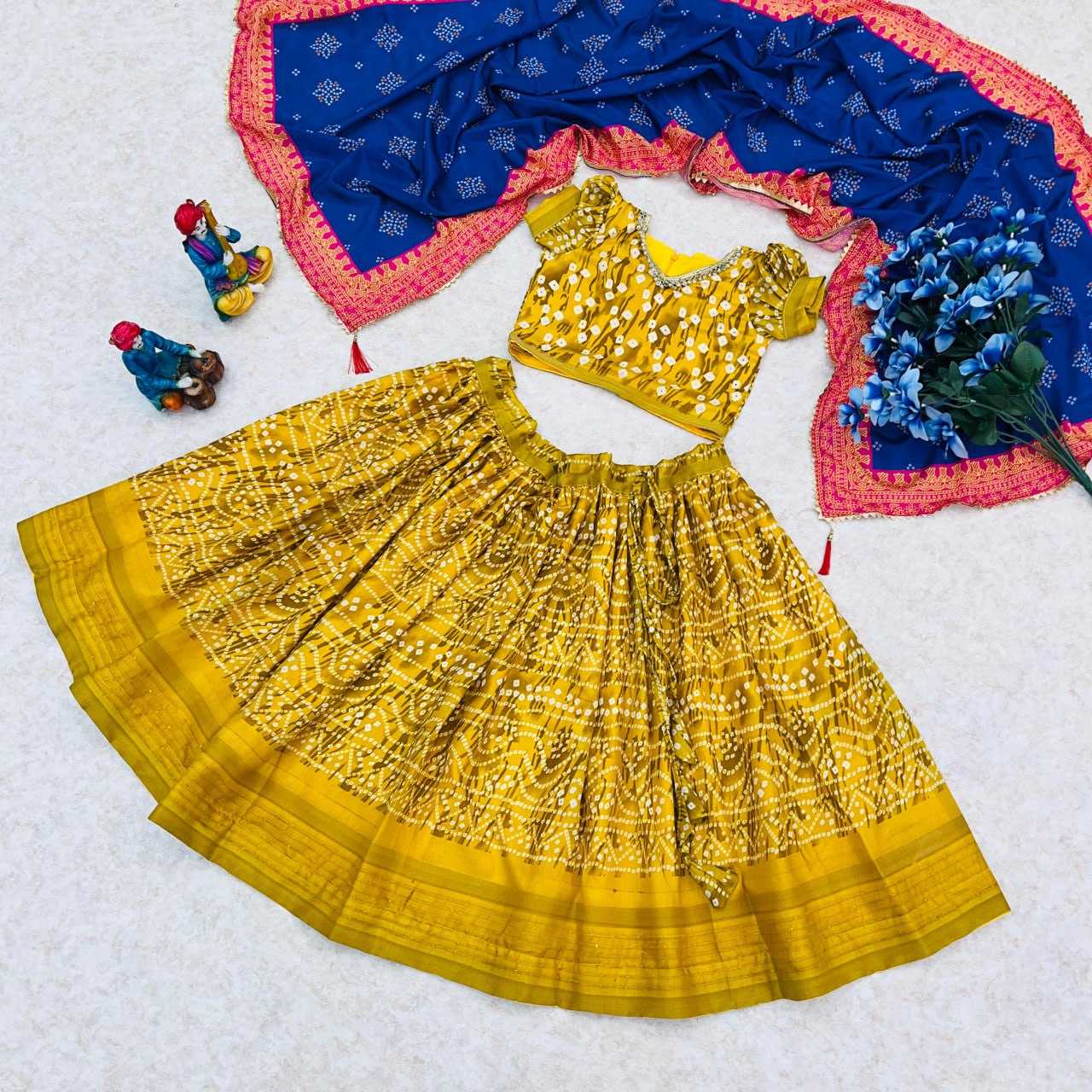 Bandhani Silk Rin115 Ref35 Kids Wear  Kids Lehengas