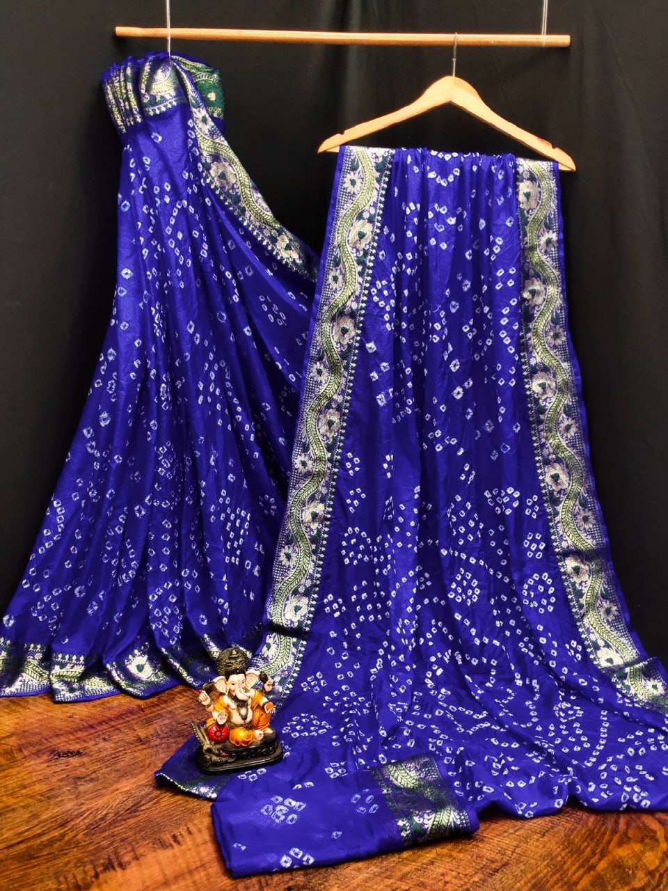 Bandhani Silk Rin144 Sulazna-1 Sarees  Printed Bandhani Bandhej Zari Border Sarees