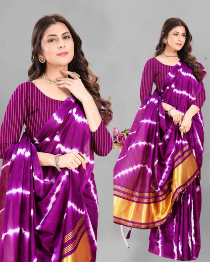 Bandhani Silk Srrt Shibori Sarees  Printed Ladies Bandhani Bandhej Sarees