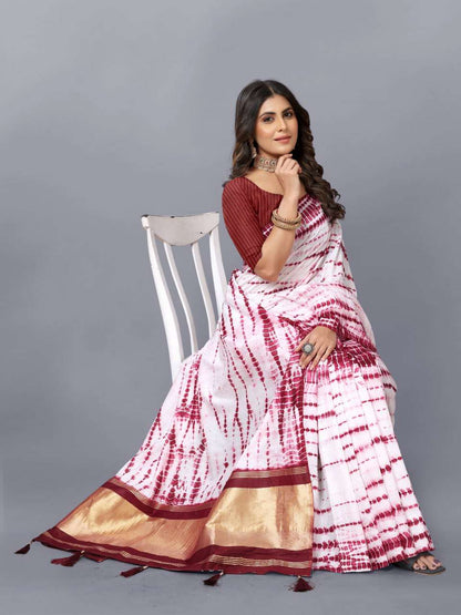 Bandhani Silk Srrt Shibori1 Sarees  Printed Ladies Bandhani Bandhej Sarees