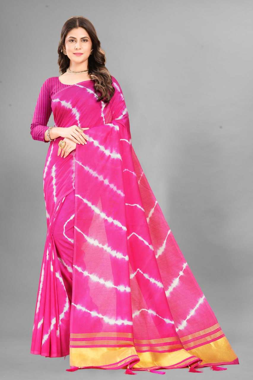 Bandhani Silk Srrt Shibori2 Sarees  Printed Ladies Bandhani Bandhej Sarees