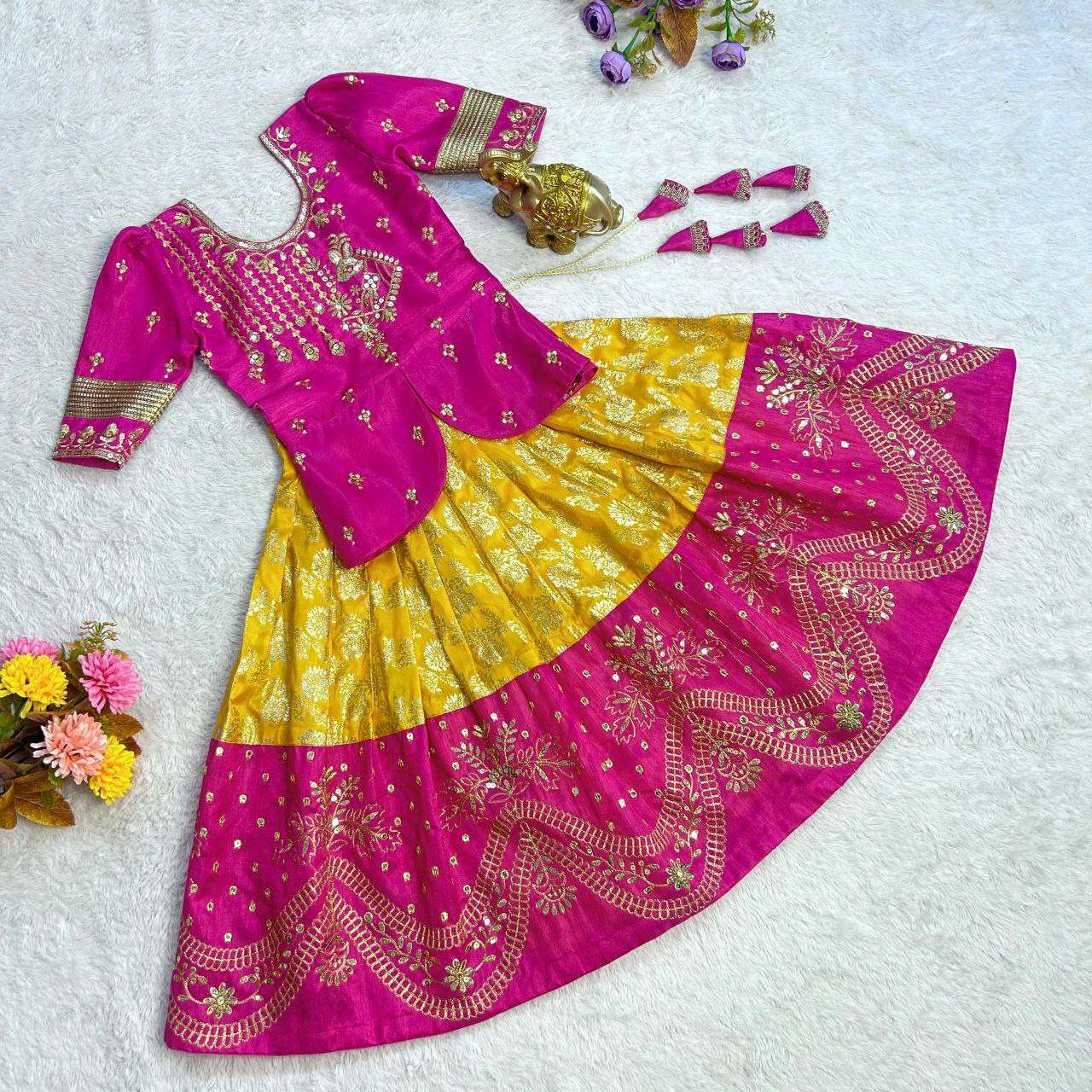 Banglori Silk Kesh109 Rrkt10 Kids Wear  Kids Lehengas