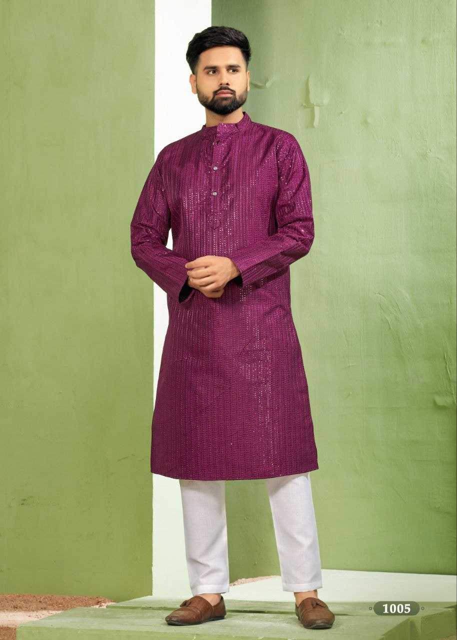 Banglori Silk Rin131 6001 Mens Wear  Mens Embroidered Kurta Pyjama