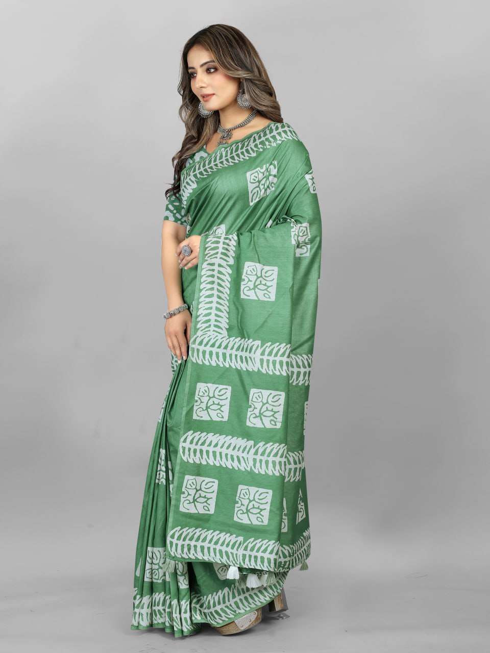 Batik Srrt Hand Wax Batik2 Sarees  Printed Ladies Batik Sarees