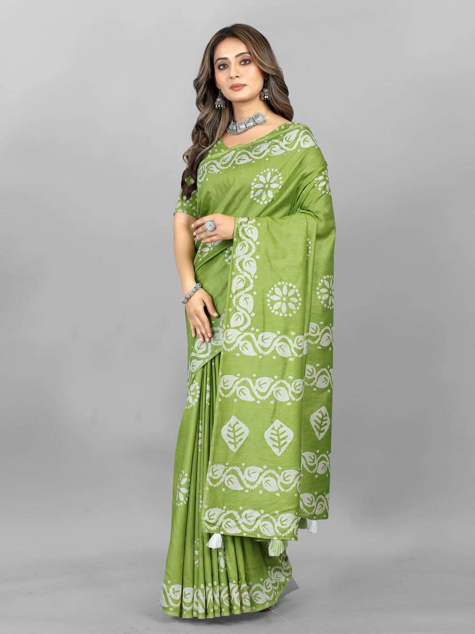 Batik Srrt Hand Wax Batik6 Sarees  Printed Ladies Batik Sarees