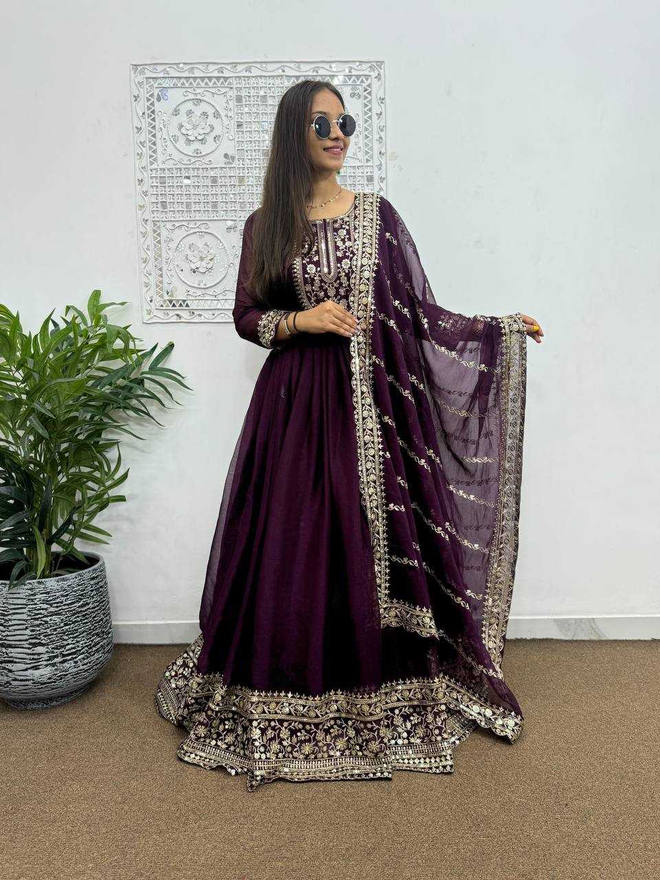 Blooming Kesh157 1650 Gowns  Embroidery Anarkali Long Work Gowns