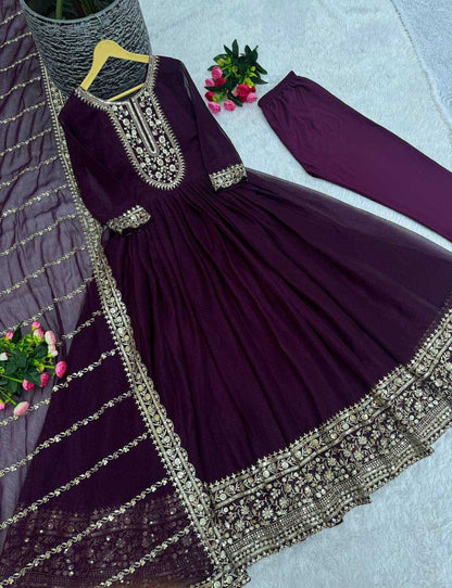 Blooming Kesh157 1650 Gowns  Embroidery Anarkali Long Work Gowns