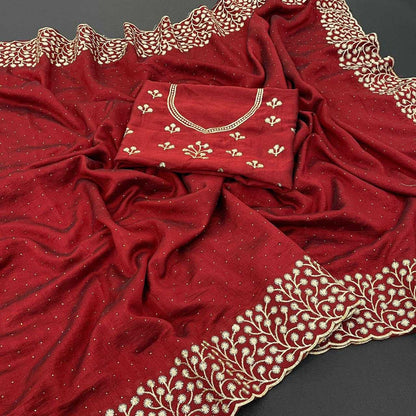 Blooming Vichitra Rud Blooming  Sarees