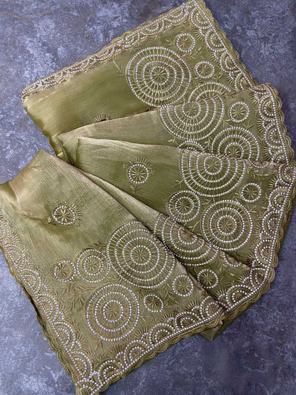 Burberry Silk Rbc 29 Sarees  Fancy Work Embroidered Sarees