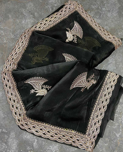 Burberry Silk Rin110 30 Sarees  Fancy Work Embroidered Cutwork Sarees