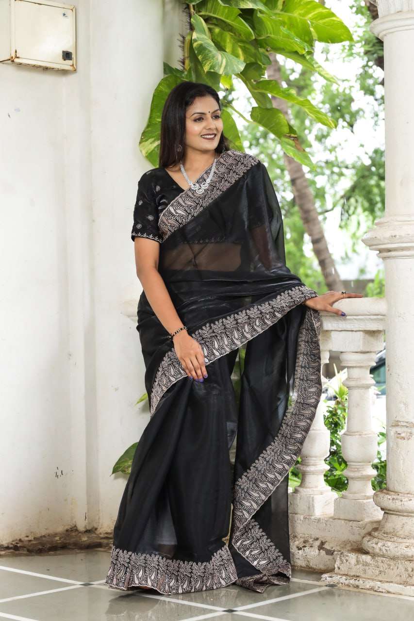 Burberry Silk Rgk 13 Sarees  Ladies Lace Border Sarees