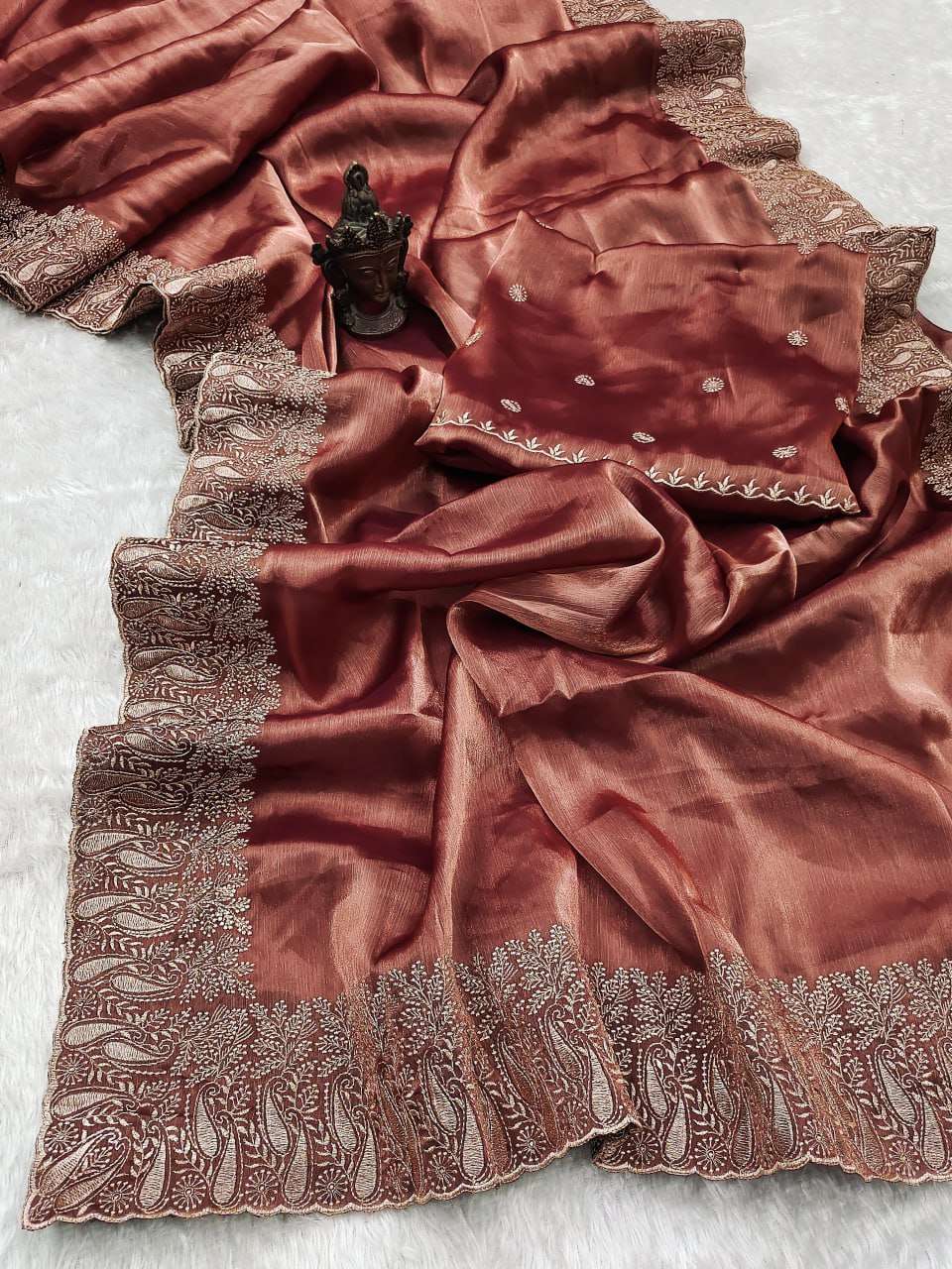 Burberry Silk Rgk 20 Sarees  Fancy Lace Border Ladies Sarees